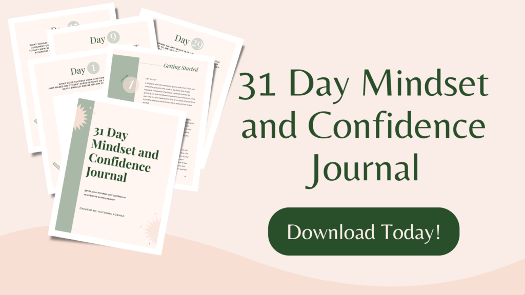 31 Day Mindset and Confidence Journal Download button