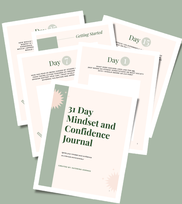 31 Day Mindset and Confidence Journal